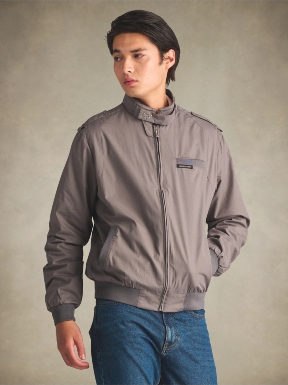 Members Only Taupe Gray Classic Bomber Jacket🔥VINTAGE🔥